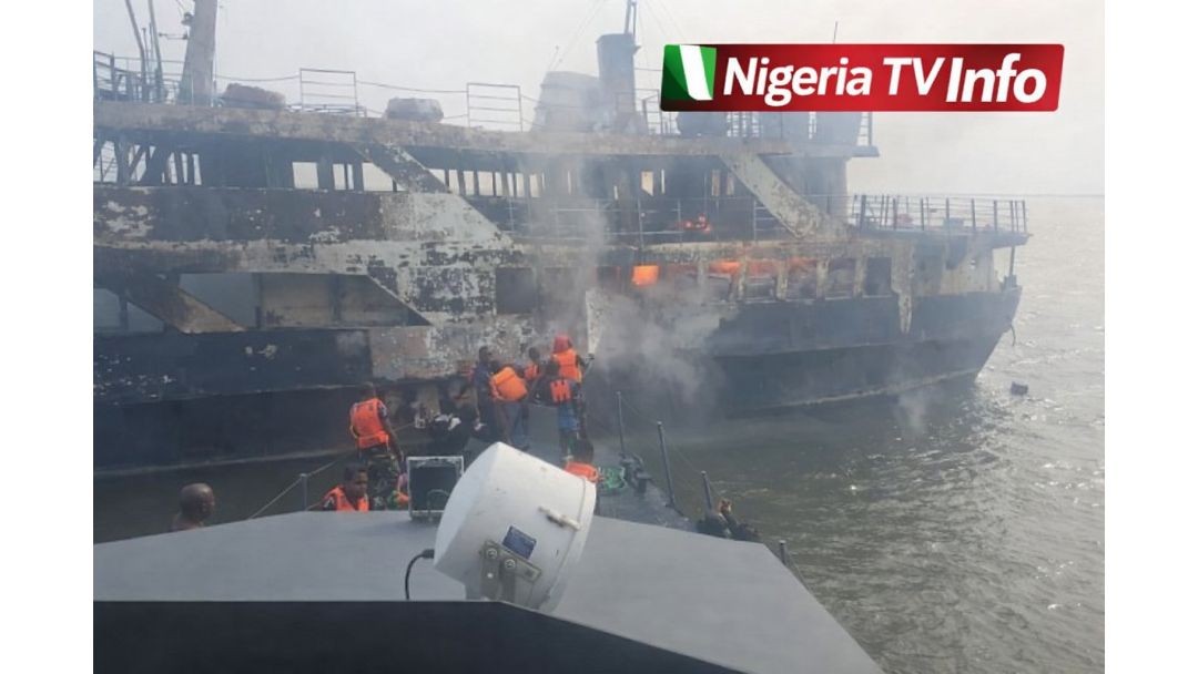 Nigerian Navy Rescues 20 Crew Members from Burning Vessel in Calabar Waterways