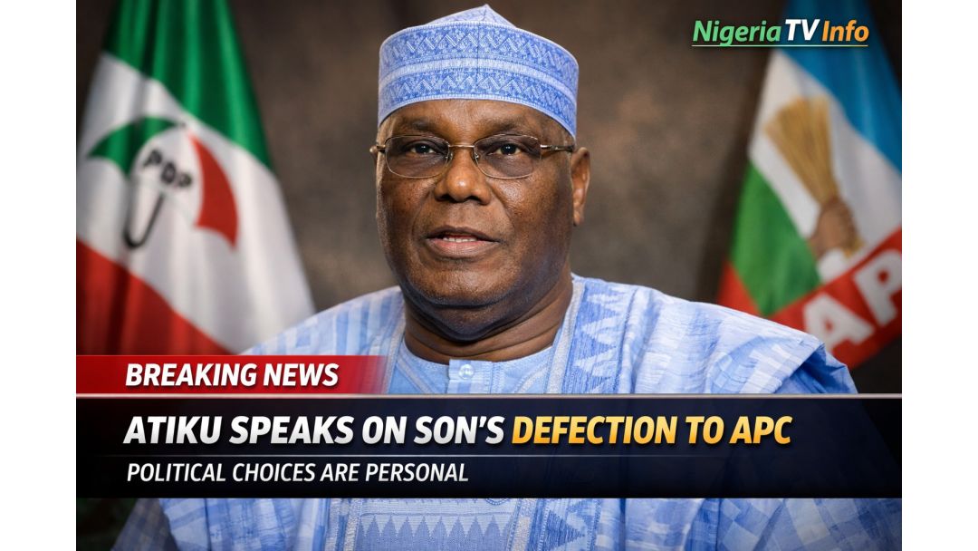 BREAKING: Atiku Speaks on Son’s Defection to APC, Says Political Choices Are Personal