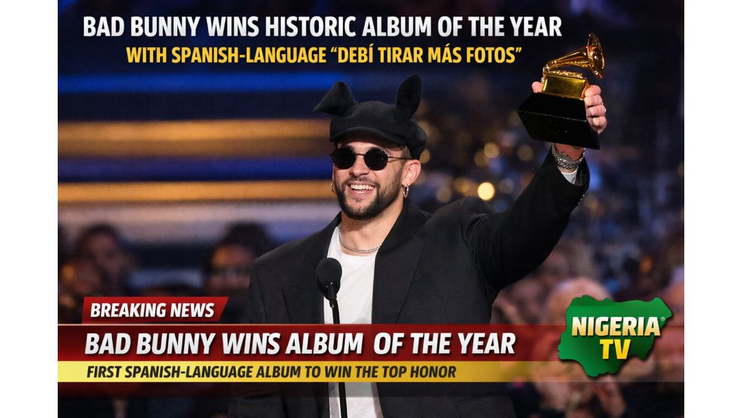 Featured image: Grammys: Bad Bunny Ya Lashe Album Of The Year Na Tarihi Da Kundin Waka Na Harshen Sifaniyanci ‘Debí Tirar Más Fotos’