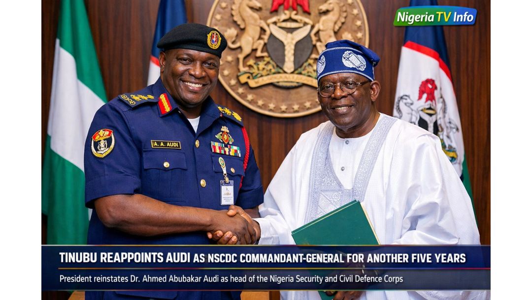 Bola Ahmed Tinubu Reappoints Ahmed Abubakar Audi as Nigeria Security and Civil Defence Corps Commandant-General for Another Five Years