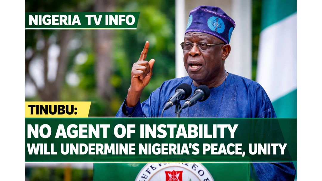 Tinubu: No Agent of Instability Will Undermine Nigeria’s Peace, Unity