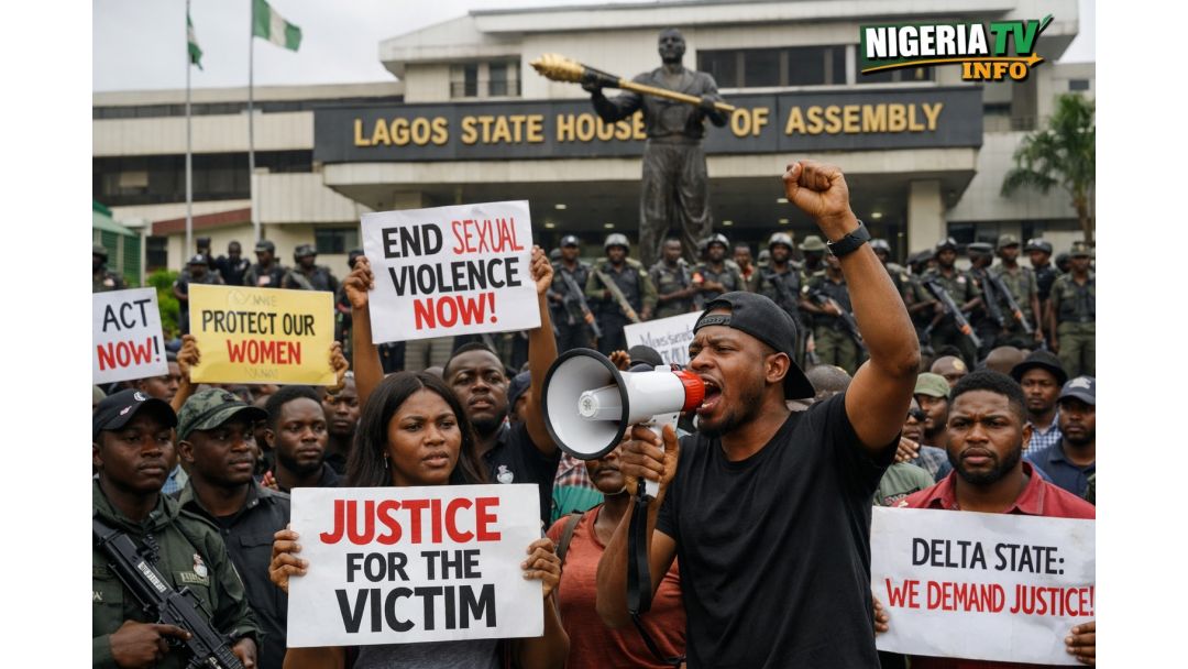 Matasa Sun Yi Zanga-Zanga a Majalisar Dokokin Lagos Kan Zargin Fyade a Delta