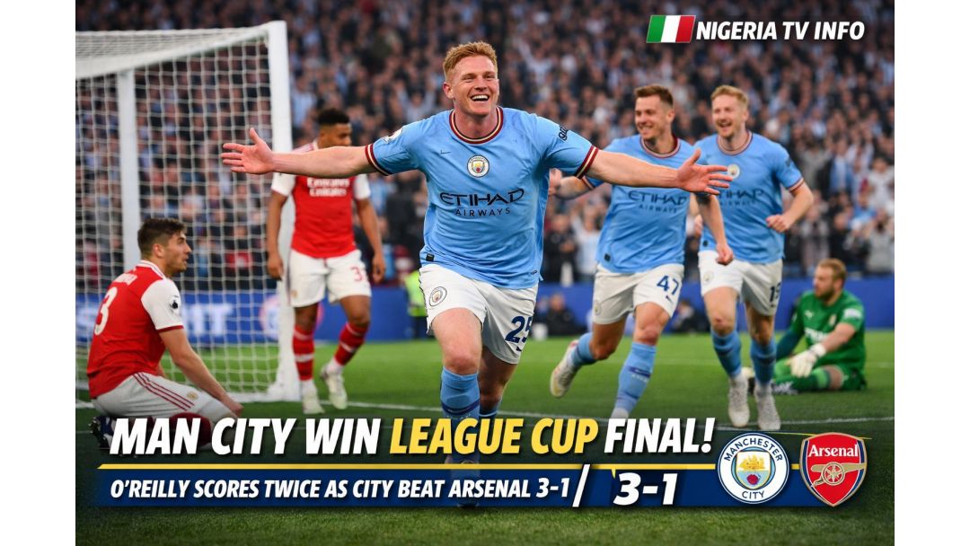 Featured image: Manchester City Sun Doke Arsenal a Kofin League, O’Reilly Ya Zura Kwallaye Biyu