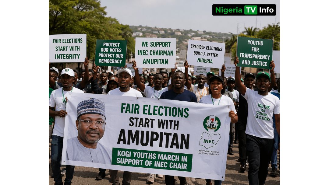 Kogi Youths Rally for Electoral Integrity, Back INEC Chairman Amupitan