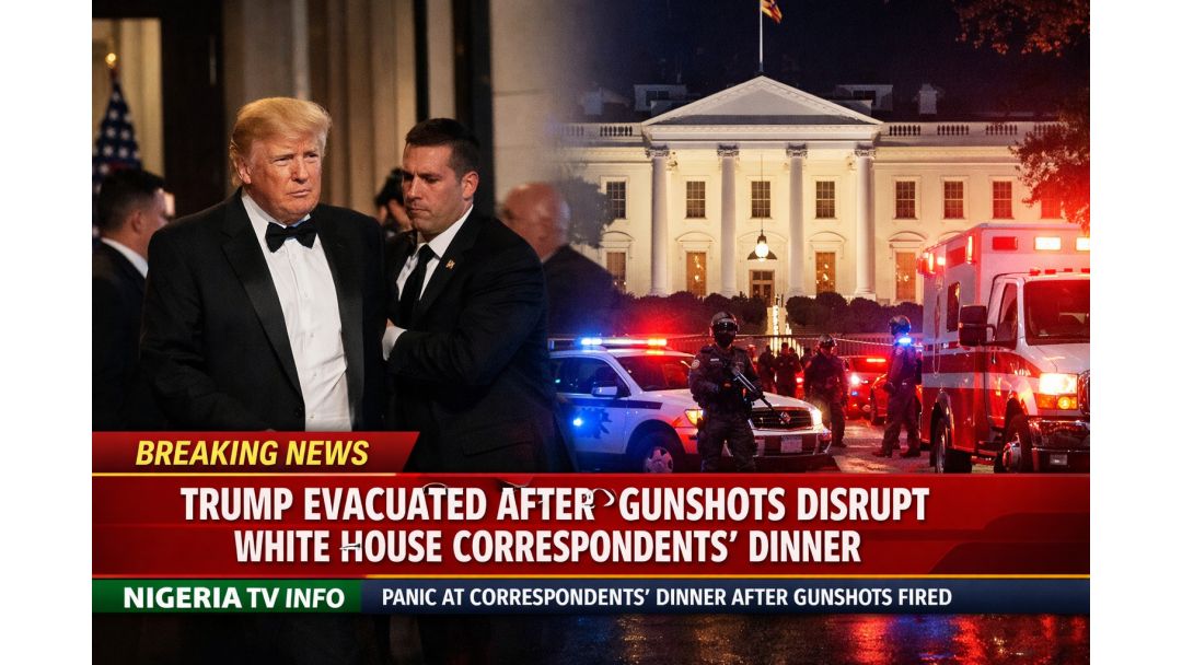 Featured image: Trump Evacuated After Gunshots Disrupt White House Correspondents’ Dinner