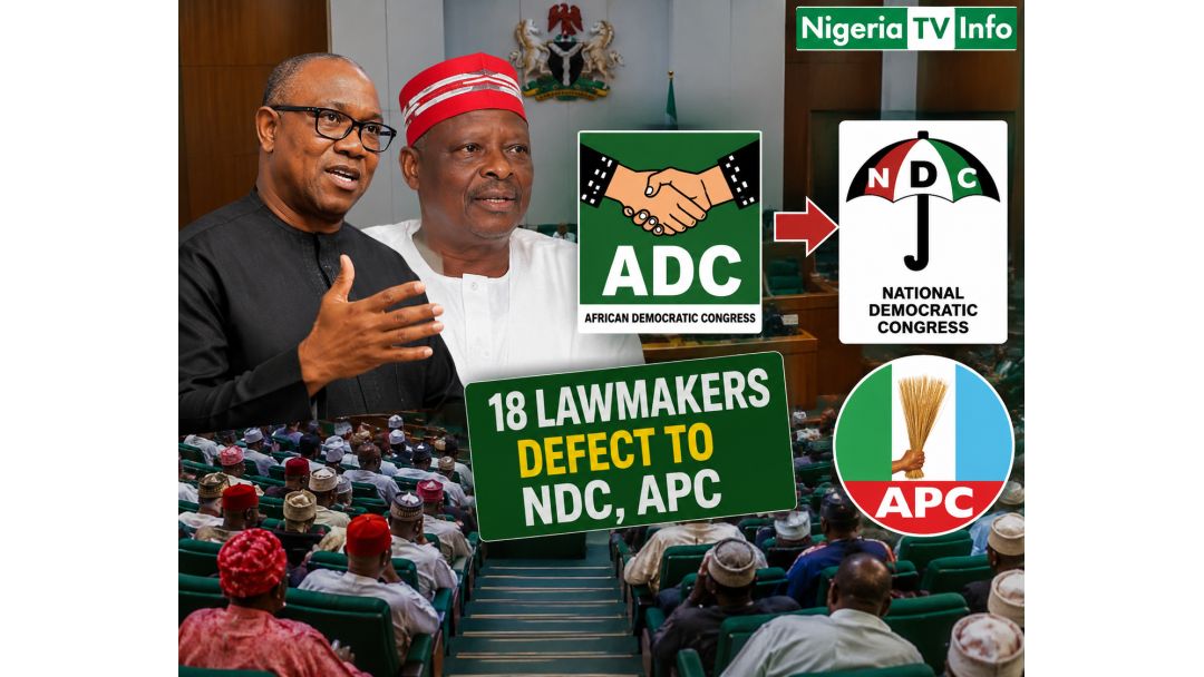 Featured image: Mass Exodus Hits ADC as Obi, Kwankwaso Exit Party, 18 Lawmakers Defect to NDC