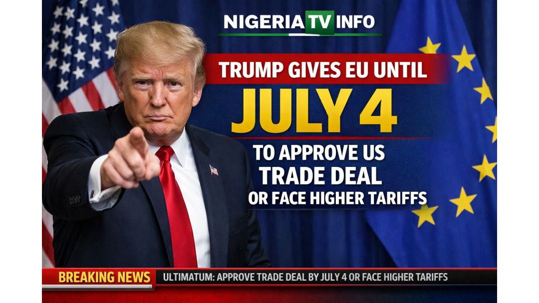 Featured image: Trump Threatens EU With Higher Tariffs If Trade Levies Are Not Removed By July 4