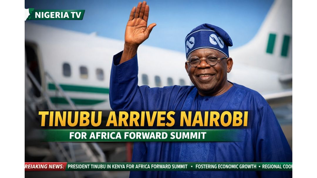 Featured image: Tinubu Arrives Nairobi For Africa Forward Summit