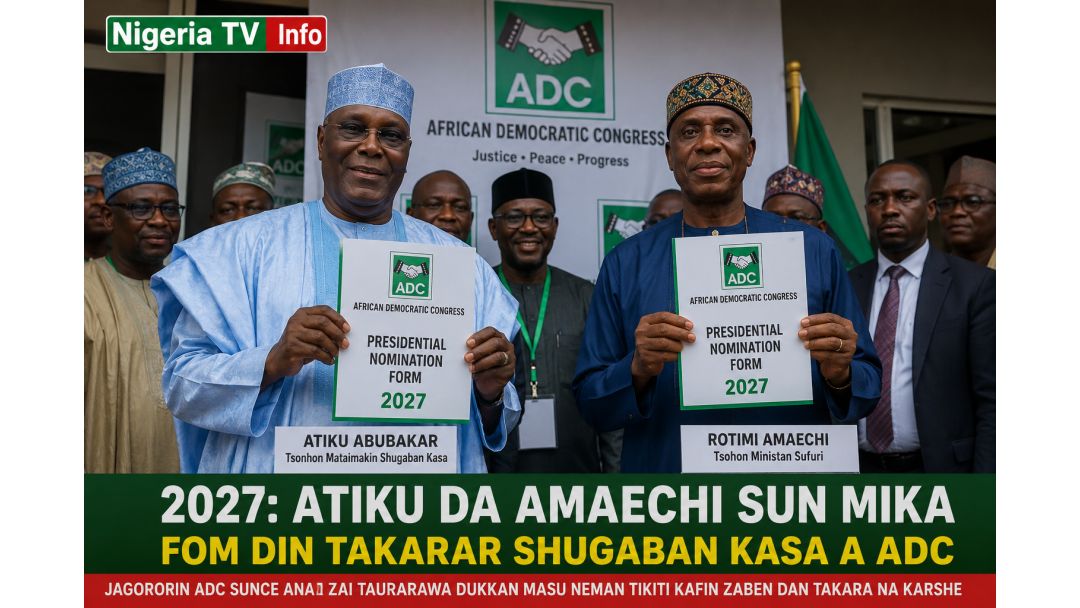 Featured image: 2027: Atiku, Amaechi Submit ADC Presidential Forms