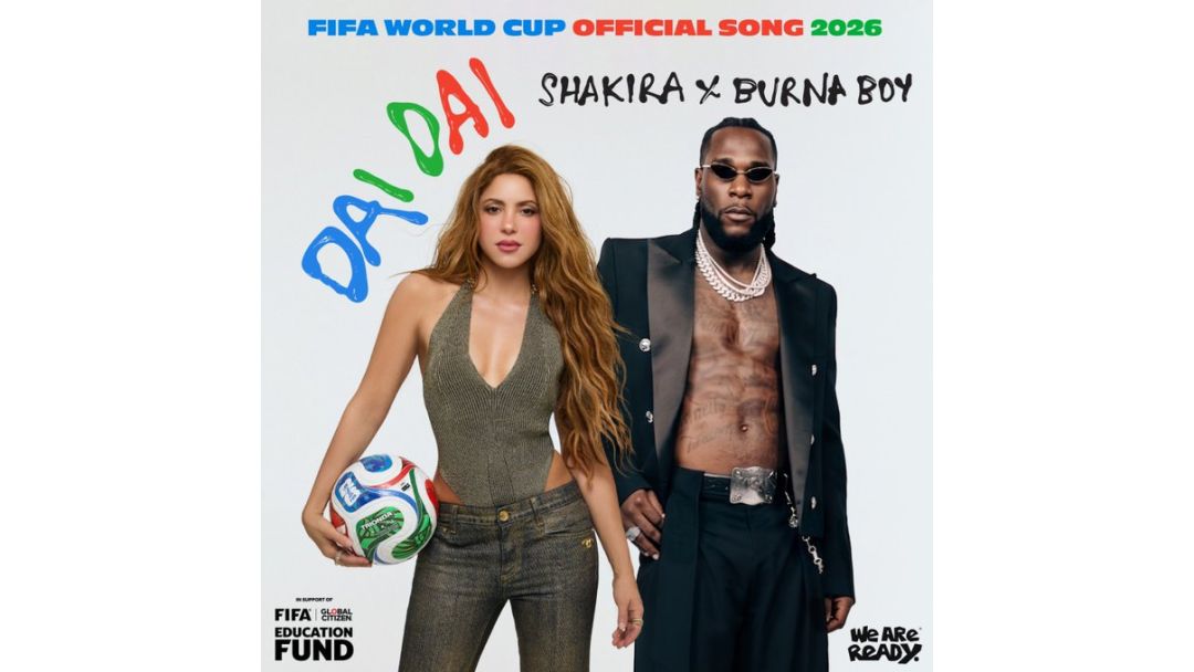 Featured image: Shakira and Burna Boy Release ‘Dai Dai’ as Official 2026 World Cup Anthem