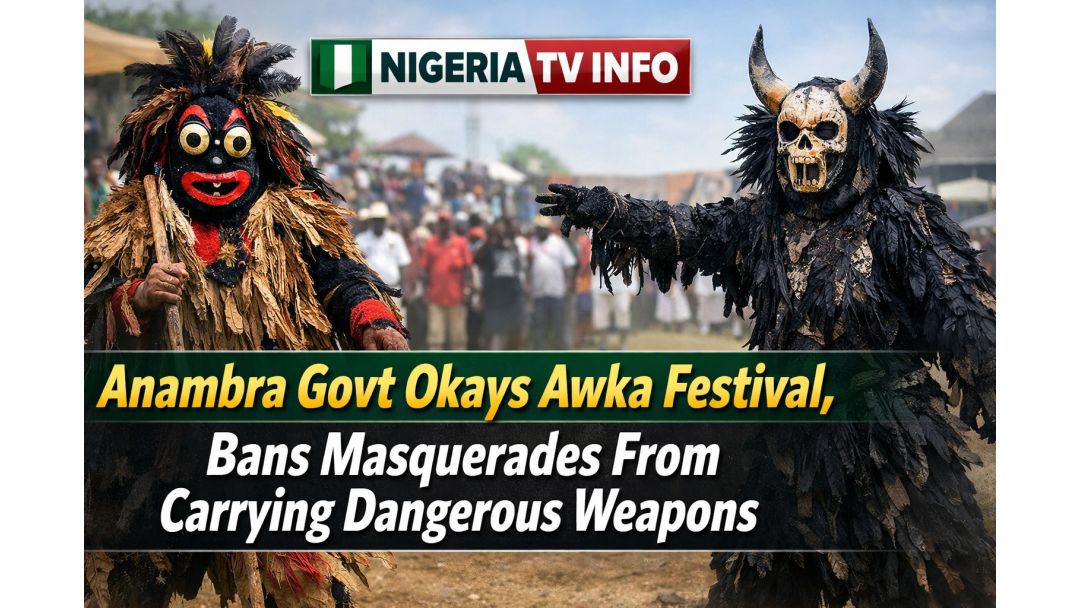Featured image: Anambra Govt Approves Awka Festival, Bans Masquerades From Carrying Dangerous Weapons