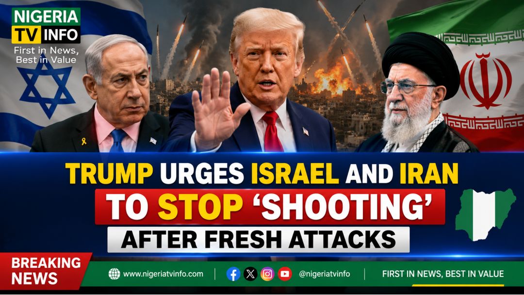 Featured image: Trump ya yi kira ga Isra’ila da Iran su dakatar da “harbi” bayan sabon hari