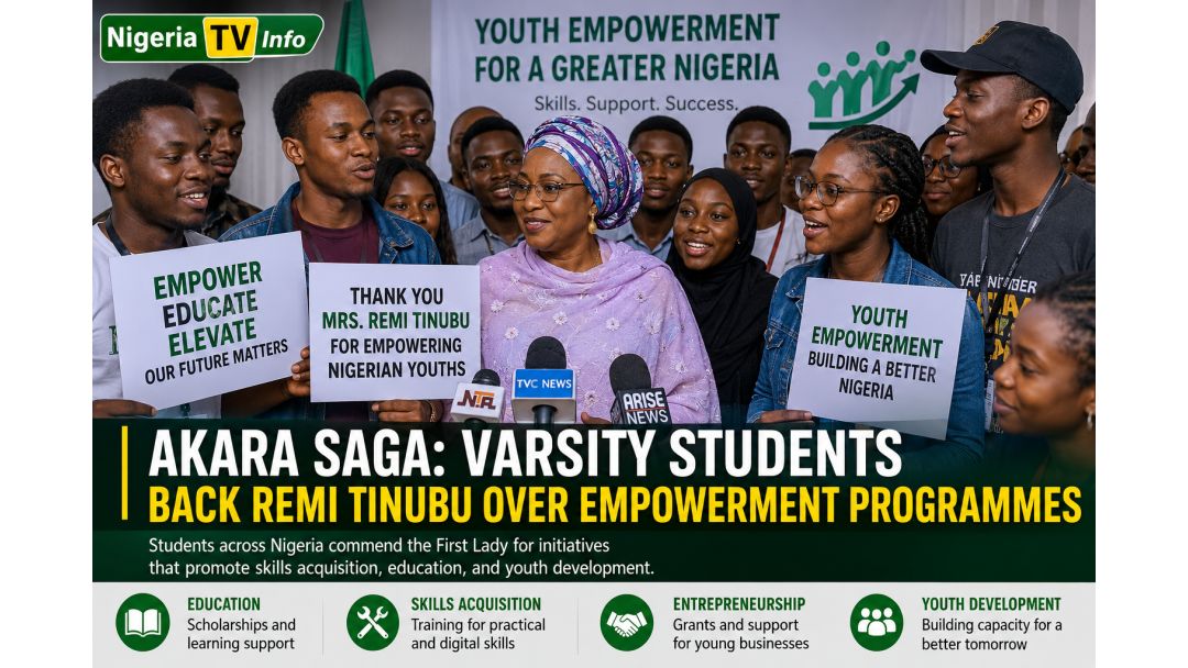 Featured image: Akara Saga: Varsity Students Back Remi Tinubu Over Empowerment Programmes